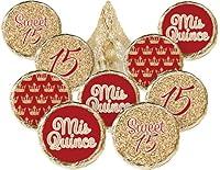Algopix Similar Product 2 - Quinceanera Party Favor Labels Red and