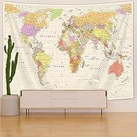 Algopix Similar Product 1 - World Map Tapestry Vintage Old Map of