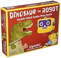 Algopix Similar Product 11 - 48Piece Dinosaur vs Robot Reversible