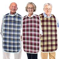 Algopix Similar Product 6 - Linelax Adult Bibs 3 Pack Washable