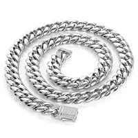 Algopix Similar Product 11 - 12mm Width Miami Cuban Chain Necklace