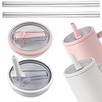 Algopix Similar Product 16 - 2Pcs 40 oz Tumbler Flip Straw Lid