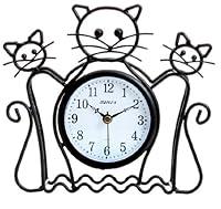 Algopix Similar Product 14 - Maple's Cat Silhouette Table Clock