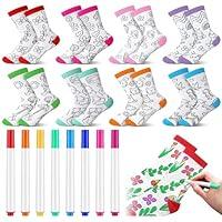 Algopix Similar Product 1 - Glitopper Kids Doodle Socks Color Your