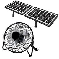 Algopix Similar Product 18 - DELUMEE 8 Inch Solar Fan with 2pcs
