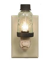 Algopix Similar Product 20 - Mini Mason Jar Night Light in Rustic