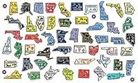 Algopix Similar Product 15 - All 50 State Map Magnets Plus