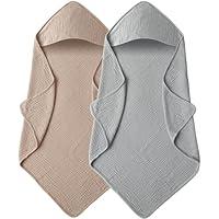 Algopix Similar Product 1 - MairMore Muslin Baby Towels with Hood