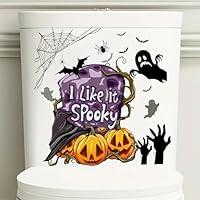 Algopix Similar Product 19 - TOLOVIS Halloween Pumpkin Ghost Toilet