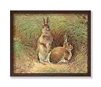 Algopix Similar Product 13 - Monem Art Vintage Rabbits Painting