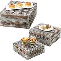 Algopix Similar Product 2 - MyGift Torched Wood Stackable Display