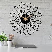 Algopix Similar Product 8 - Design Black Metal Wall Clock Large