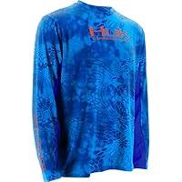 Algopix Similar Product 14 - HUK Mens Solid Icon Long Sleeve Shirt