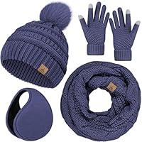 Algopix Similar Product 20 - Winter Hat Scarf Gloves and Ear Warmer