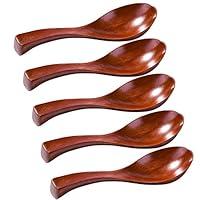 Algopix Similar Product 2 - Wooden Soup Spoons set of 5 Japanese