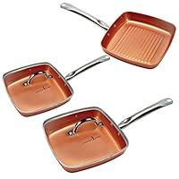Algopix Similar Product 1 - Copper Chef NonStick Square Fry Pan