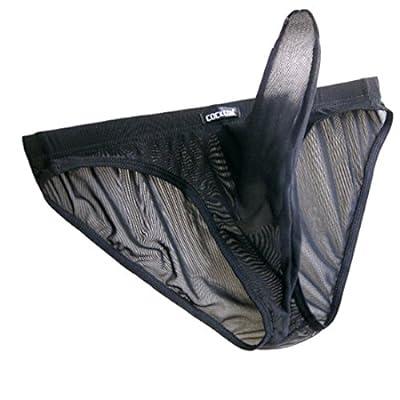 Underpants Mens Sexy Sheath Underwear Mesh Long Pouch Penis