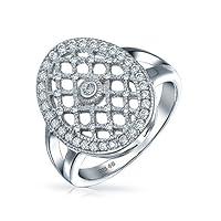 Algopix Similar Product 20 - Art Deco Style Fashion Large Oval Pave