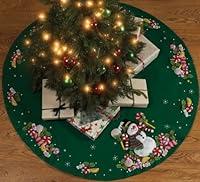 Algopix Similar Product 9 - Bucilla Candy Snowman Tree Skirt Felt