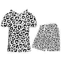 Algopix Similar Product 15 - Snow Leopard 2Piece Suit Men Tracksuit