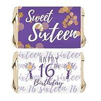 Algopix Similar Product 9 - Purple and Gold Sweet Sixteen 16th
