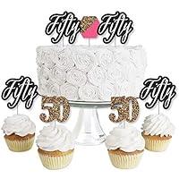 Algopix Similar Product 2 - Chic 50th Birthday  Pink Black and