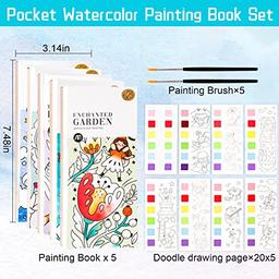 Pocket Watercolor Painting Book, Pocket Watercolor Book,watercolor