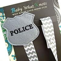 Algopix Similar Product 1 - Police Badge Embroidered Pacifier Clip