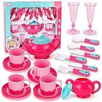 Algopix Similar Product 2 - Liberty Imports Deluxe Pink Tea Set for