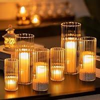 Algopix Similar Product 11 - Glasseam Ribbed Glass Candle Holder