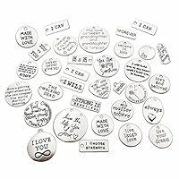 Algopix Similar Product 3 - 30pcs Inspiration Words Charms Craft
