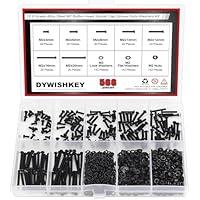 Algopix Similar Product 2 - DYWISHKEY 566 Pieces M2 Black Screws