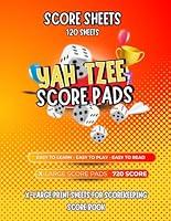 Algopix Similar Product 5 - Yah Tzee Score Pads 720 Score Games