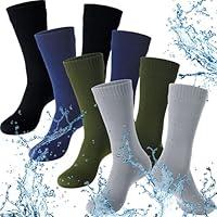 Algopix Similar Product 8 - Jiuguva 4 Pairs Waterproof Socks Unisex