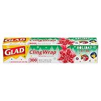 Algopix Similar Product 9 - Glad Holiday Red ClingWrap Plastic Wrap