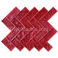 Algopix Similar Product 6 - GlobMarble Herringbone Brick Concrete