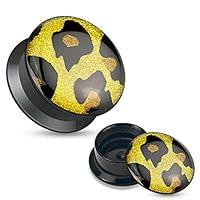 Algopix Similar Product 20 - PAIR of Glitter Leopard Print Logo