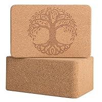 Algopix Similar Product 3 - Cork Wood Yoga Blocks with Premium