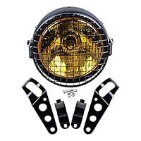 Algopix Similar Product 19 - Set 612 Round Amber Lens Headlight