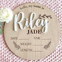 Algopix Similar Product 18 - Personalized Baby Announcement Sign