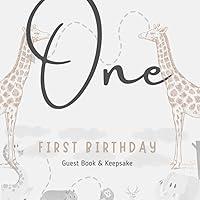 Algopix Similar Product 12 - One First Birthday Guest Book and