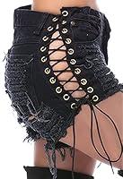 Algopix Similar Product 8 - Womens Ripped Hole Denim Shorts Side
