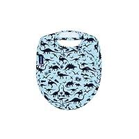 Algopix Similar Product 9 - Bebe au Lait Quadruple Bib, Dinomite