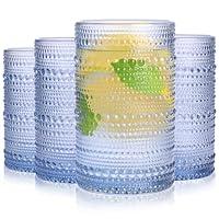 Algopix Similar Product 20 - abrwyy Blue Hobnail Glasses Drinking