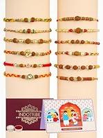 Algopix Similar Product 13 - IndoTribe Rakhi for Brother  Set of