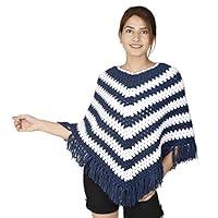 Algopix Similar Product 2 - Handmade woolen poncho for women and