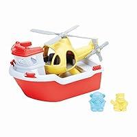 Algopix Similar Product 16 - Green Toys Rescue Boat with Helicopter