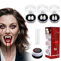 Algopix Similar Product 17 - PHAXCOO Pull Back 3 Pairs Vampire Teeth