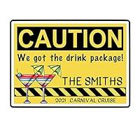 Algopix Similar Product 15 - Large Caution Drink Package Sign Magnet