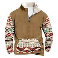 Algopix Similar Product 15 - Mens 14 Zip Pullover Sherpa Fleece